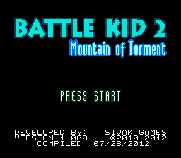 Battle Kid 2 - Mountain of Torment Title Screen